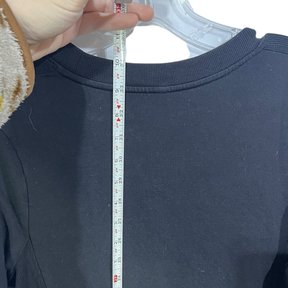 Athleta Balance Sweatshirt Dress Womens Medium Black Crew Neck Long Sleeve - Picture 6 of 6